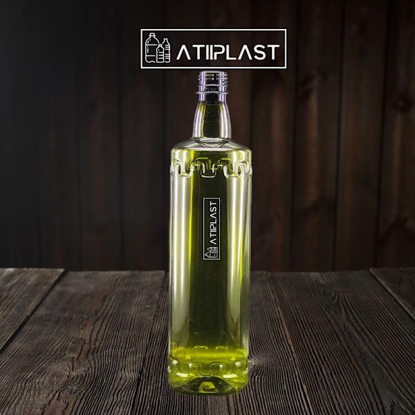 بطری پلاستیکی سبز زیتونی 1000CC گرد ورساچه | پت پلاستیکی روغن زیتون - تصویر 3