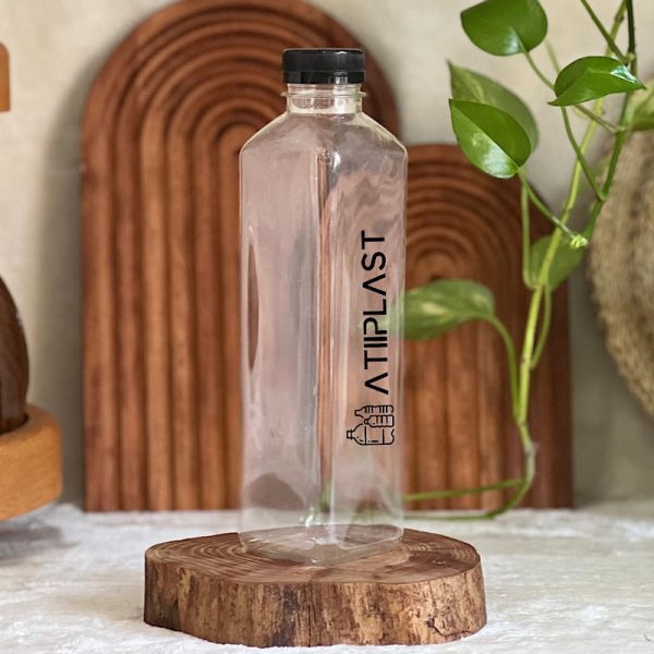 بطری چهارگوش پلاستیکی 750CC جوس | بطری دهانه 38