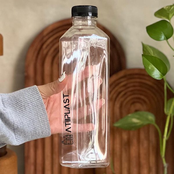 بطری چهارگوش پلاستیکی 750CC جوس | بطری دهانه 38 - تصویر 4