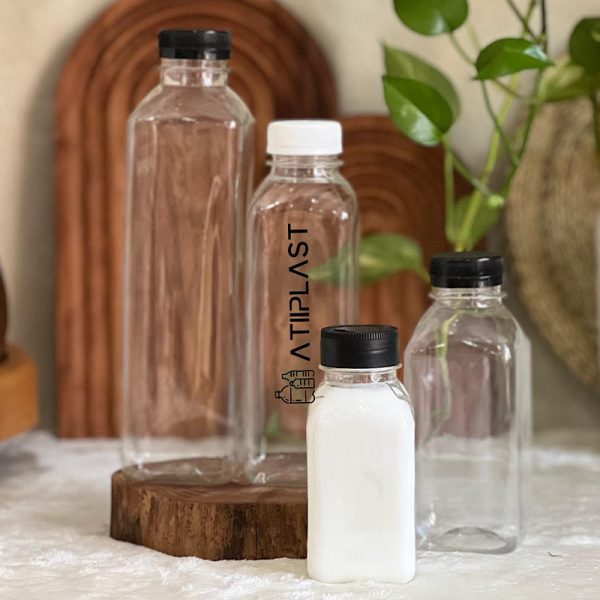 بطری پلاستیکی 500CC چهارگوش جوس | پت آبمیوه و نوشیدنی - تصویر 3