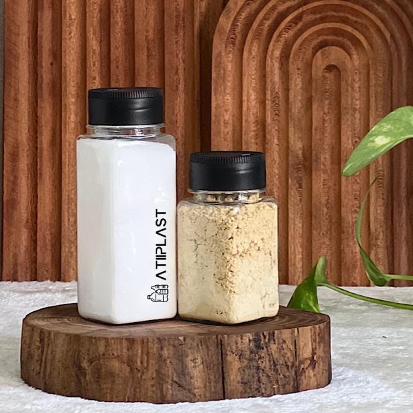 ادویه پاش پلاستکی 80 گرمی مک کارتی | نمکپاش چهار گوش شفاف - تصویر 3